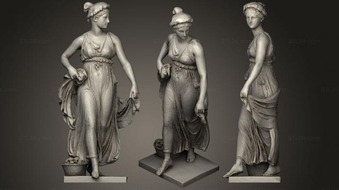 Статуи античные и исторические (Танцующая девушка, STKA_1376) 3D модель для ЧПУ станка